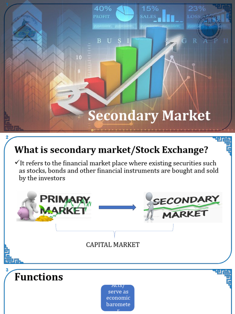 Secondary Market | PDF | Financial Markets | Securities (Finance)
