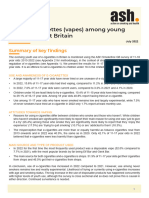 Use of e Cigarettes Among Young People in Great Britain 2022