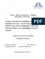 Analyse de Discours Politique Dans Les Chansons Du Rap