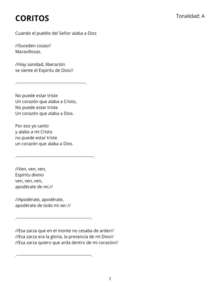 Coritos Pdf