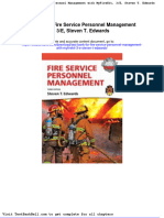 Test Bank For Fire Service Personnel Management With Myfirekit 3 e Steven T Edwards