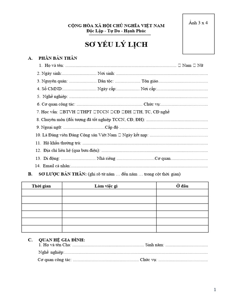 So Yeu Ly Lich 2023 | PDF