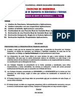 Temas Xa Trabajos Grupales Matematica I - Esis - I Parte - 2023 - II