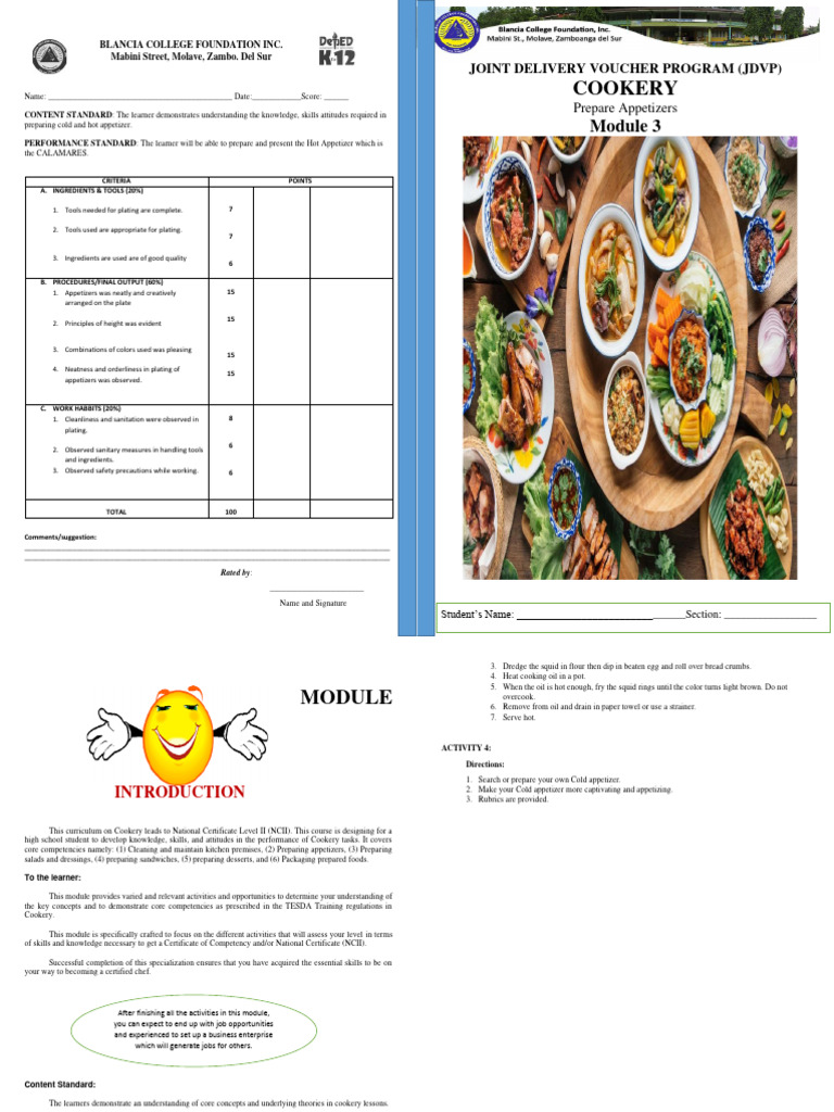 Appetizers Booklet Pdf