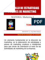 MKTG I - Tema 2 Desarrollo de Estrategias