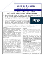 AFP Invierten en Ma - S de 14.000 Empresas Nacionales y Extranjeras (2012)