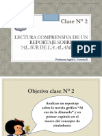 Lectura Comprensiva de Un Reportaje y Del Capítulo 1 de Al Sur de La Alameda