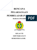 RPP Bahasa Inggris Kelas 7/1