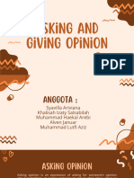 Asking and Giving Opinion Kelompok
