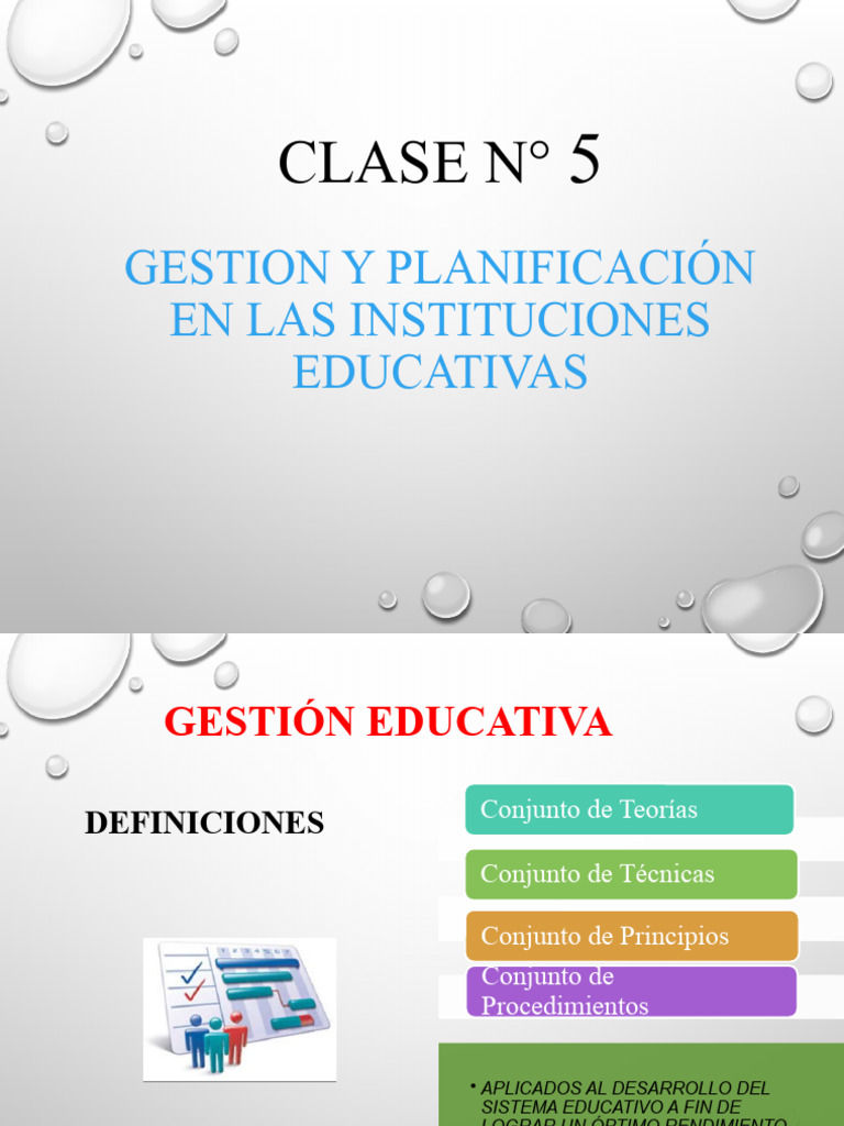 Clase #5 Gestion y Planificacion Educativa | PDF | Planificación ...