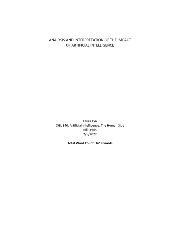 Ai Paper 1 - Analysis Interpretation | PDF | Artificial Intelligence