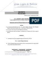 D-107-2023 Designación Del Gran Delegado Regional para La Paz Al RH Jaime Chispas Quinteros 8 Sep