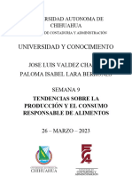 Tendencias Sobre La Producción y El Consumo Responsable de Alimentos