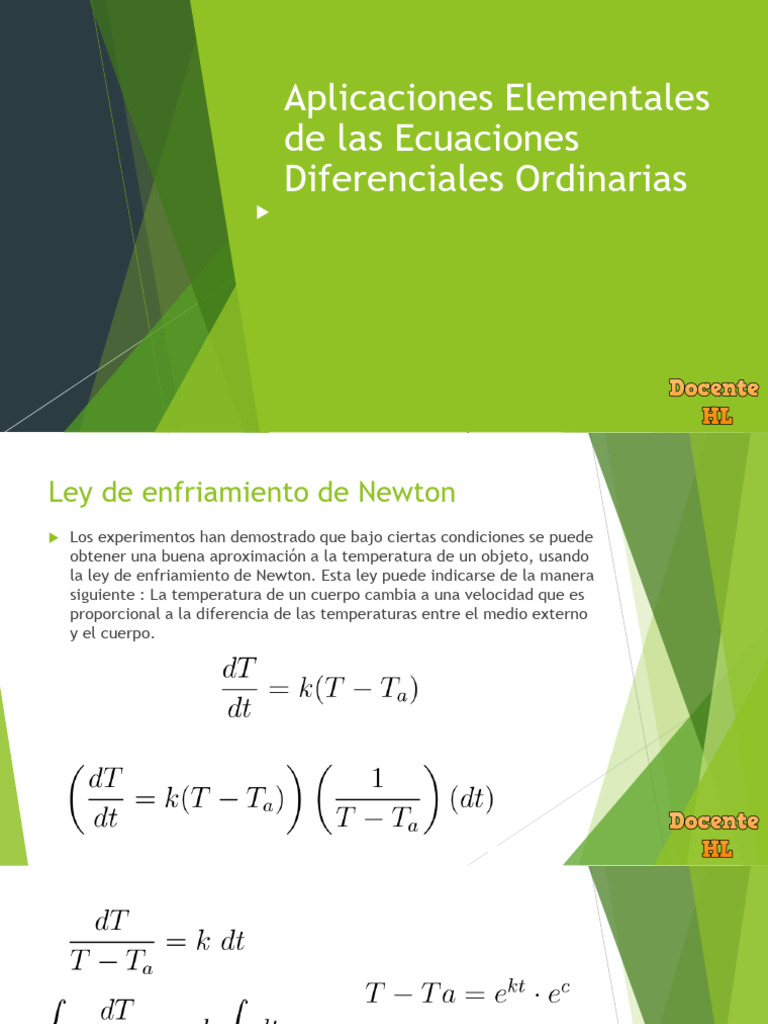 Aplicaciones Elementales ODE | PDF