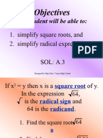 Simplify Radicals