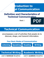 Advanced Technical Communication Weeks 1 2