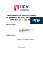 Desigualdad de Atención Médica en Personas de Bajos Recursos en El Callao