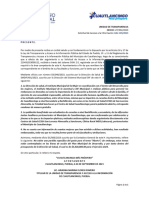 Solicitud de Información Al H. Ayuntamiento de San Juan Cuautlancingo