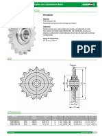 Datasheet 17689 Ruedas Tensoras para Cadena Con Rodamiento de Bolas - Es