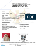 The Indonesian Health Workforce Council: Registration Certificate of Nurse