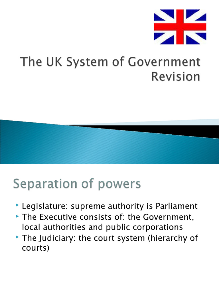 The UK System of Government[6][1] | PDF | House Of Lords | Parliament
