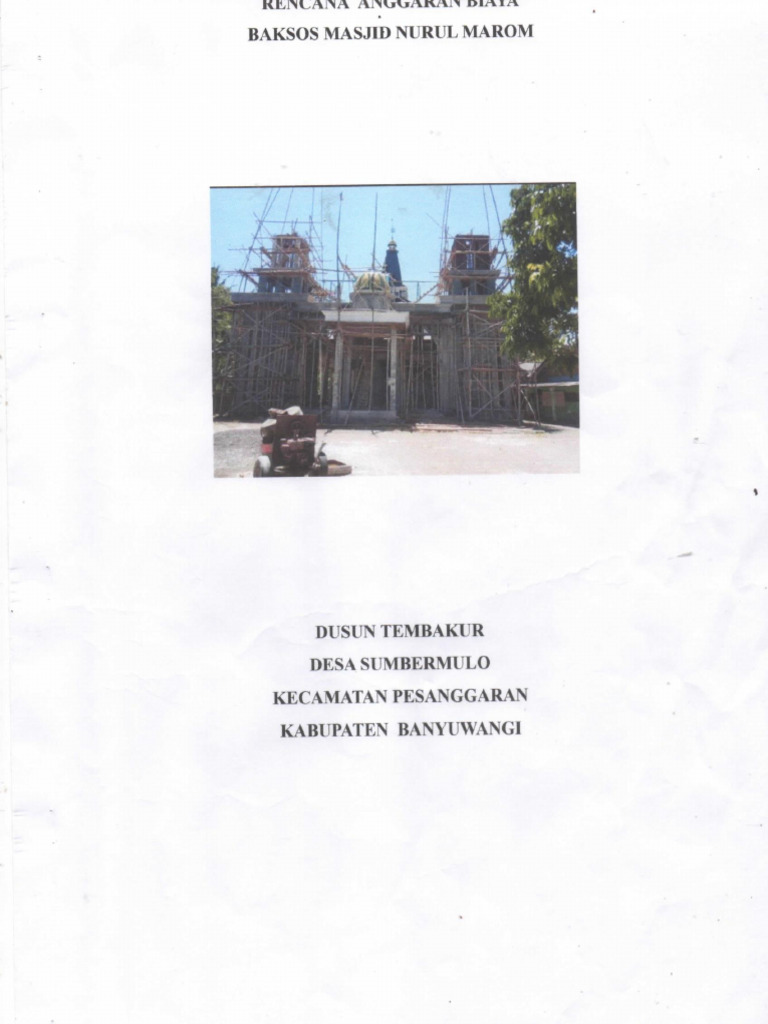 Rab Baksos Masjid Nurul Marom. | PDF