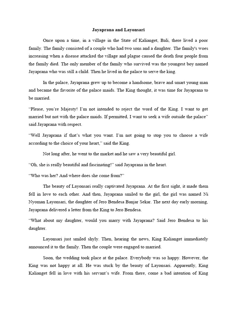 Jayaprana and layonsari text edit pdf