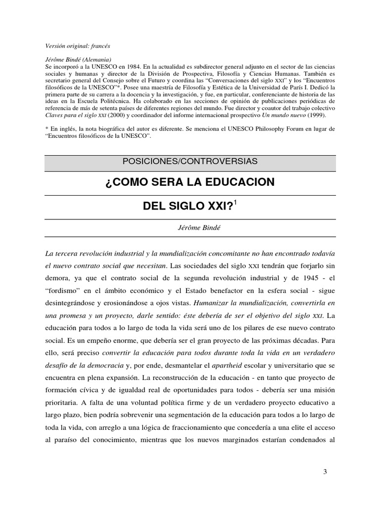 Como Será La Educación en El Siglo Xxi | PDF