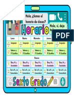 Horario: Sexto Grado