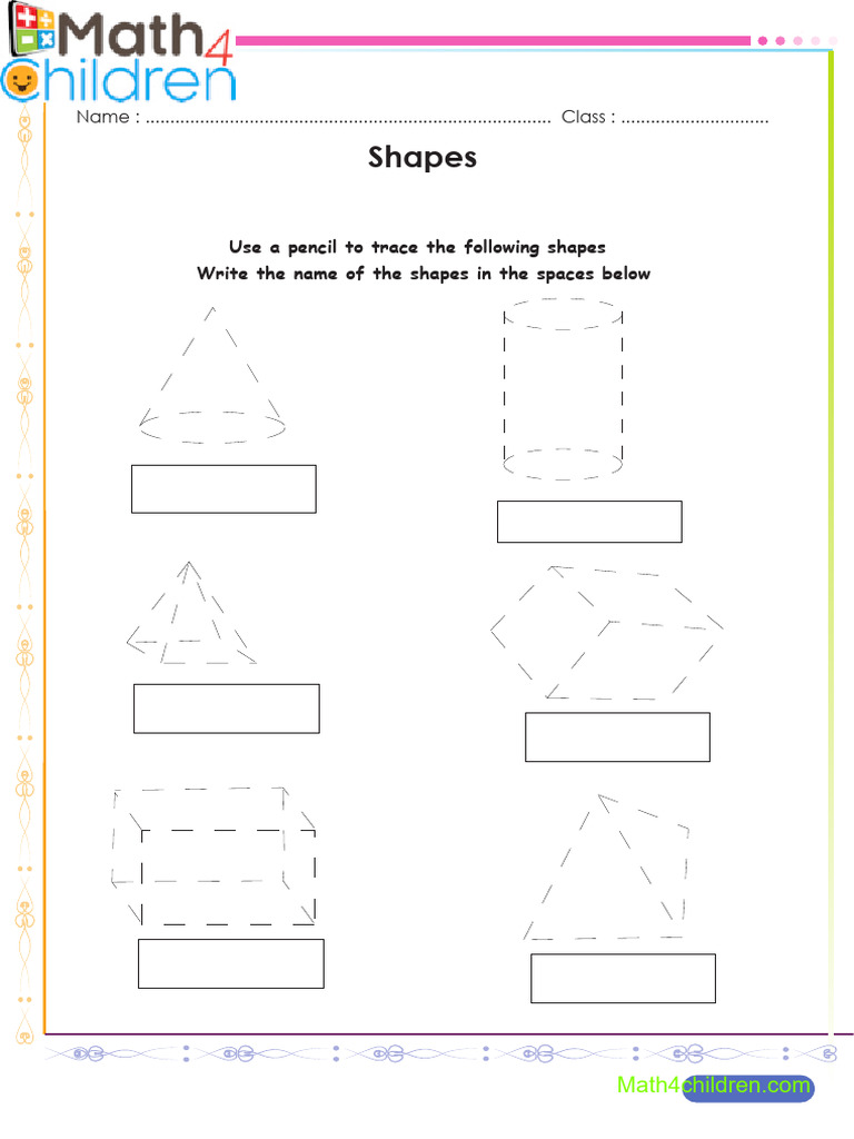 Shape Tracing Activity for Kids | PDF