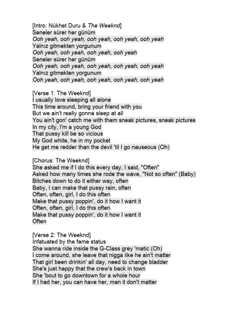 The Weeknd Often | PDF