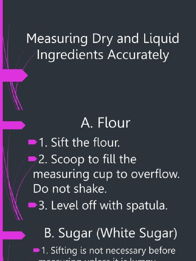 Measurement of Dry and Liquid Ingredients PDF