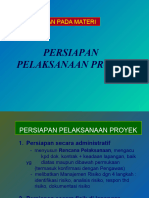 Persiapan Pelaksanaan Proyek