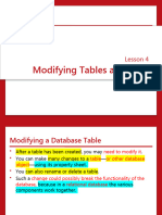 Modifying Tables and Fields: Lesson 4