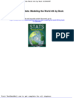 Test Bank For Stats Modeling The World 4th by Bock 0133864987