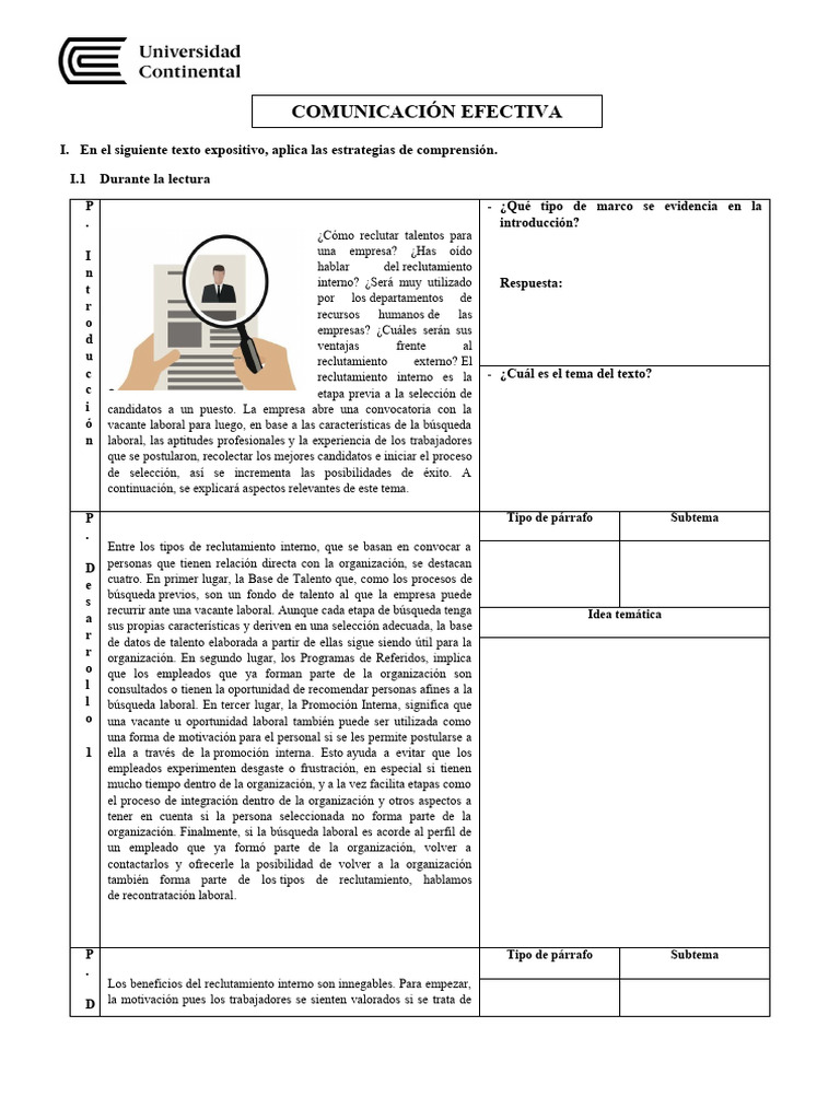 Práctica - Comunicación Efectiva | PDF | Crecimiento personal y profesional