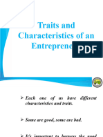 3 Traits and Characteristics of An Entreppreneur