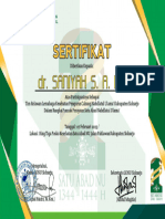 Sertifikat 1 Abad NU - DR Saniya