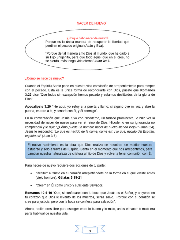 Nacer De Nuevo En Cristo Guía Esencial Pdf Pecado Jesús