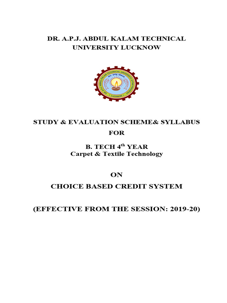 B tech 4th year cbcs carpet and textile tech2019 20 pdf textiles