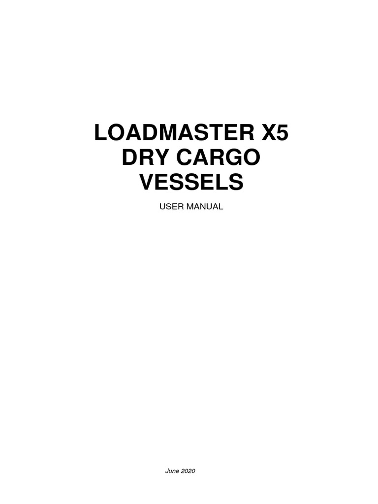 Dry CargoLoadmaster Users Manual PDF Window Cursor
