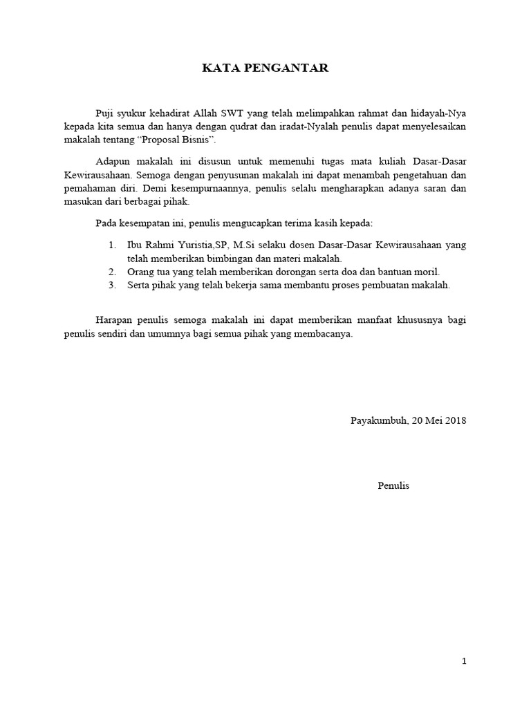Proposal Usaha Snack Selai Belimbing | PDF | Karier & Perkembangan | Bisnis