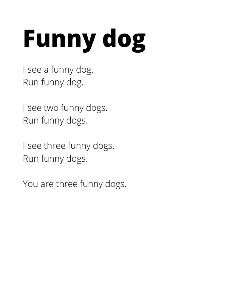 Funny Dogs in Action: A Playful Poem | PDF | Myster…
