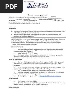 General Service Agreement