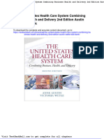 The United States Health Care System Combining Business Health and Delivery 2nd Edition Austin Wetle Test Bank