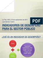 Indicadores de Desempeño para El Sector Público