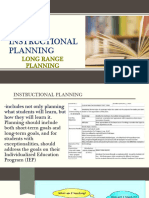 Types of Instructional Planning