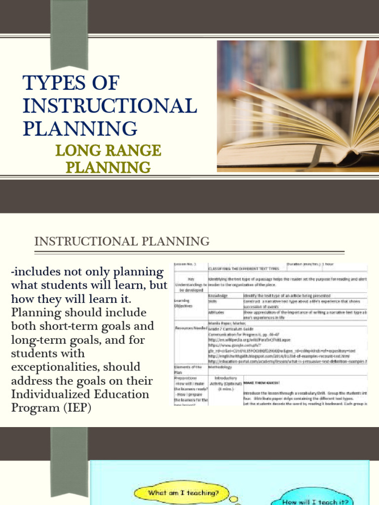 Lesson 1 Components Of Instructional Planning