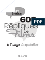 600 Répliques de Films à Lusage Du Quotidien - Philippe Lombard