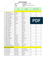 Daftar Hadir - MLB 2018